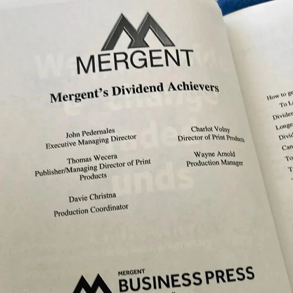 Mergent Handbook of Dividend Achievers Fall 2019 - Picture 3 of 3